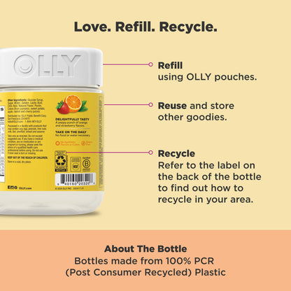 OLLY Kids Multivitamin Gummy Worms, Overall Health and Immune Support, Vitamins and Minerals A, C, D, E, Bs and Zinc, Chewable Supplement OLLY