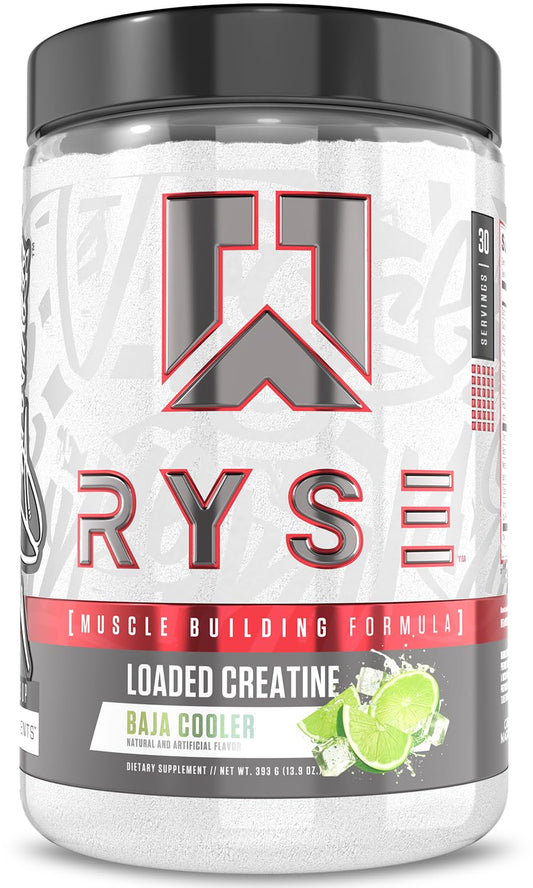 RYSE Loaded Creatine for Men & Women - Electric Lemonade - Muscle Building Formula with 3 Forms of Electrolytes, Betaine Anhydrous and Peak ATP - Strength, Power & Endurance Support - 30 Servings