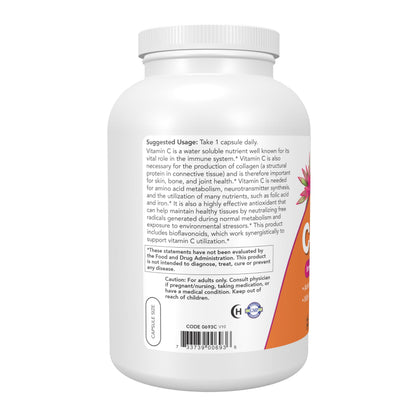 NOW Foods Supplements, Vitamin C-1,000 with 100 mg of Bioflavonoids, Antioxidant protection*, 100 Veg Capsules Gsupps Australia