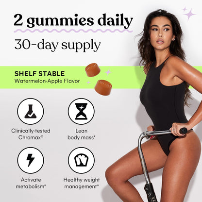 Lemme Tone Metabolism Gummies, Apple Cider Vinegar, Clinically Studied Chromium, B12, Ginger Root Extract, Promote Lean Body Mass Lemme