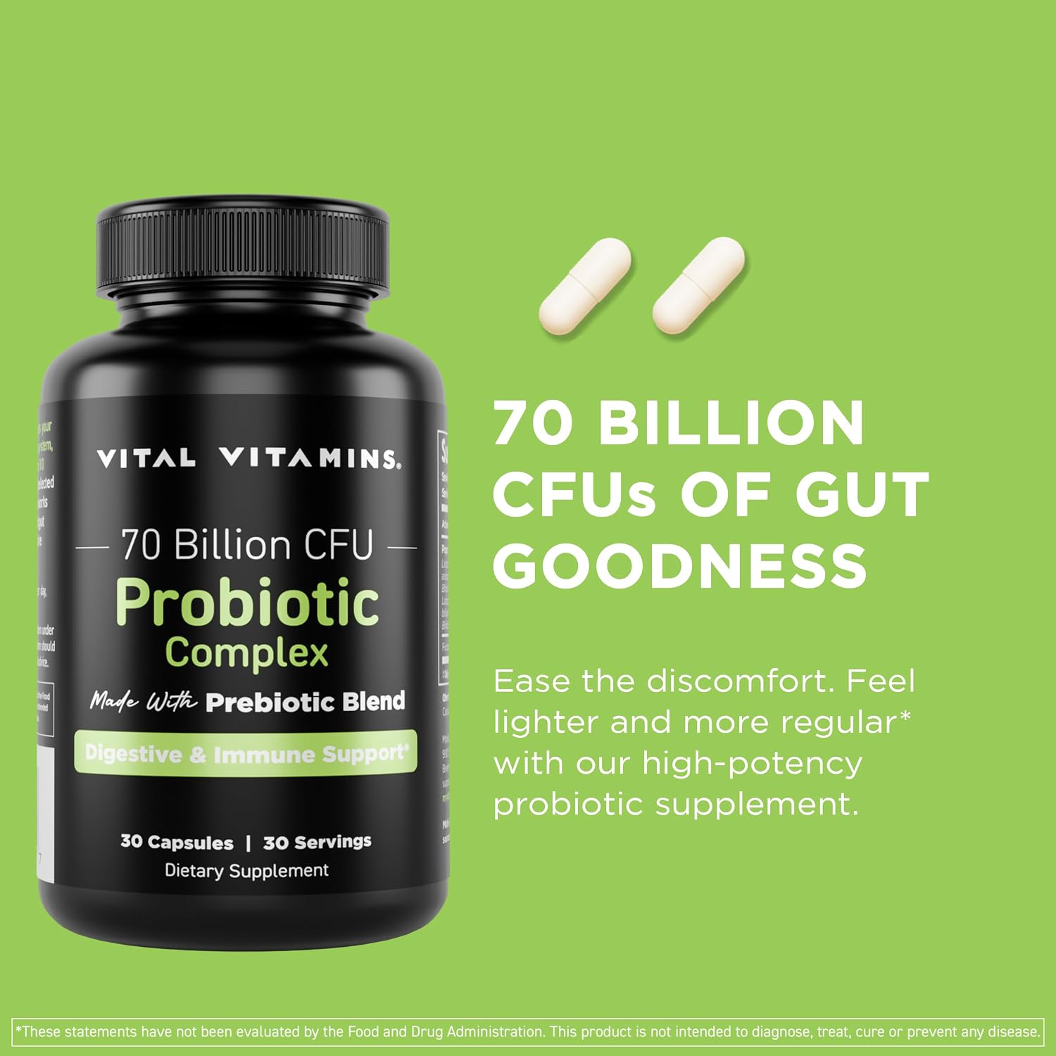 Vital Vitamins Multi Collagen Complex Plus Capsules + Probiotic Complex Gsupps Australia