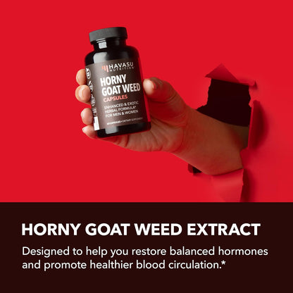 Horny Goat Weed with Maca, Tongkat Ali and Saw Palmetto, 60 Servings | Vegan, Non-GMO, Gluten free Horny Goat Weed Capsules for Men & Women, Extra Strength Performance, 120 Count, 2 Month Supply Gsupps Australia