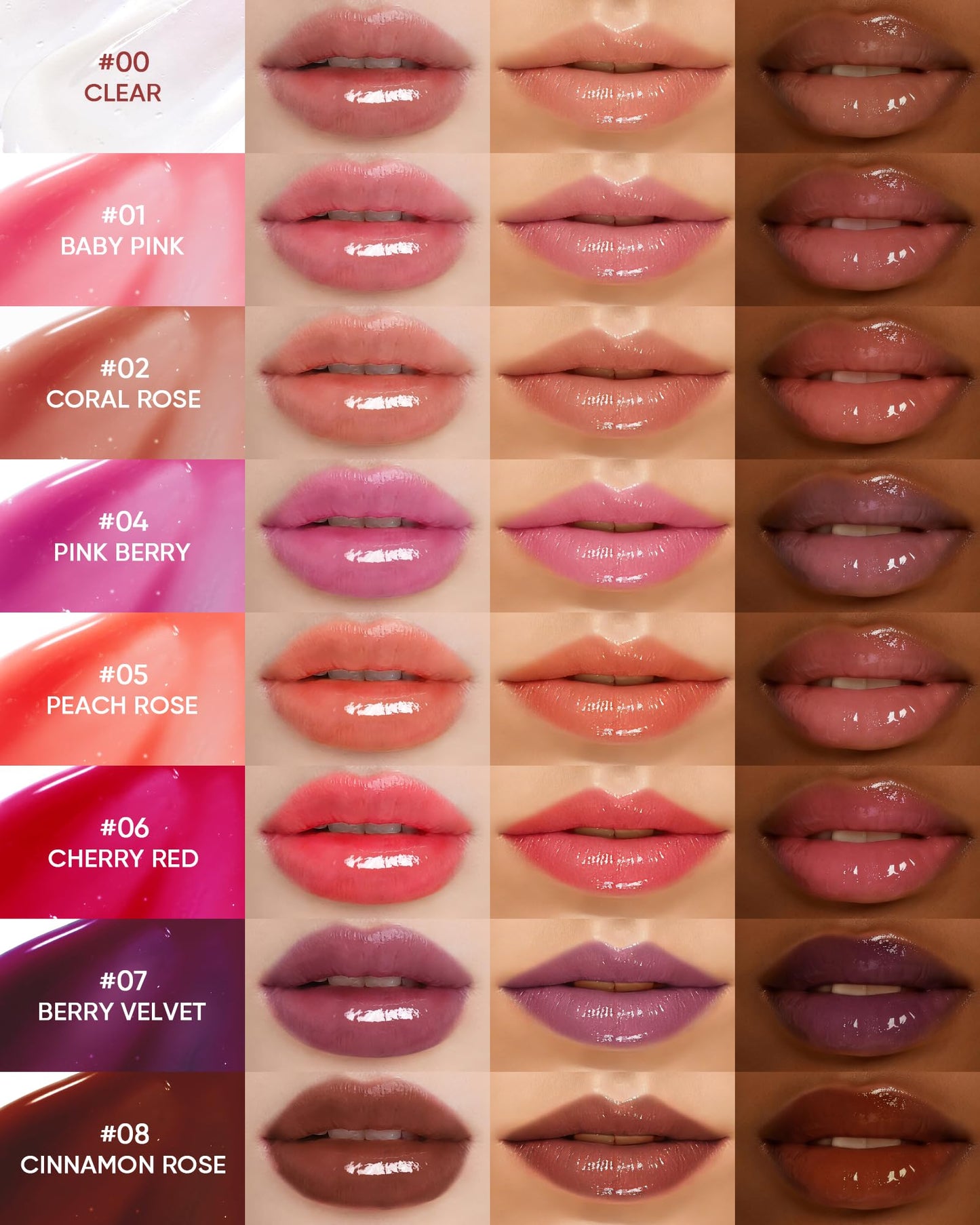 SKINTIFIC Peptide Brightening Lip Serum, Hydrating & Plumping Tinted Lip Gloss, Moisturizing Lip Balm with Polypeptides SKINTIFIC