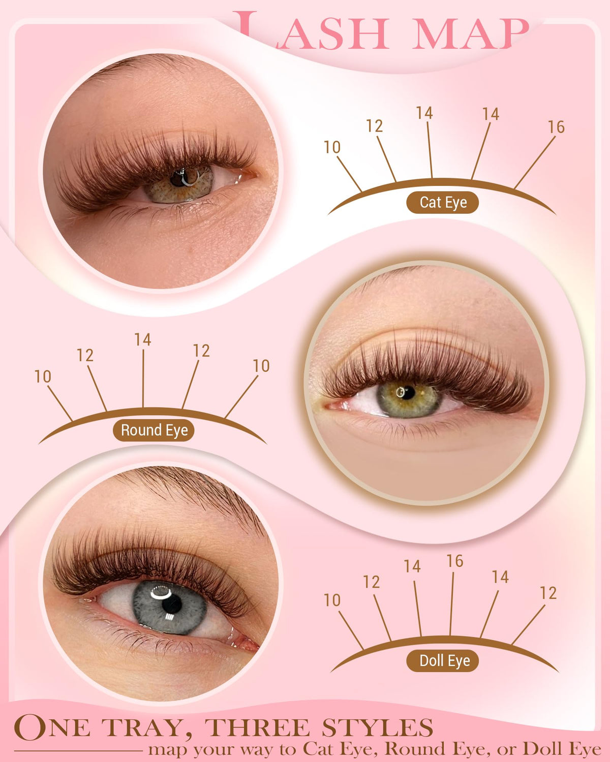 Natural Brown Lash Clusters Kit Wispy Eyelashes Clusters Kit Vanssymunlin