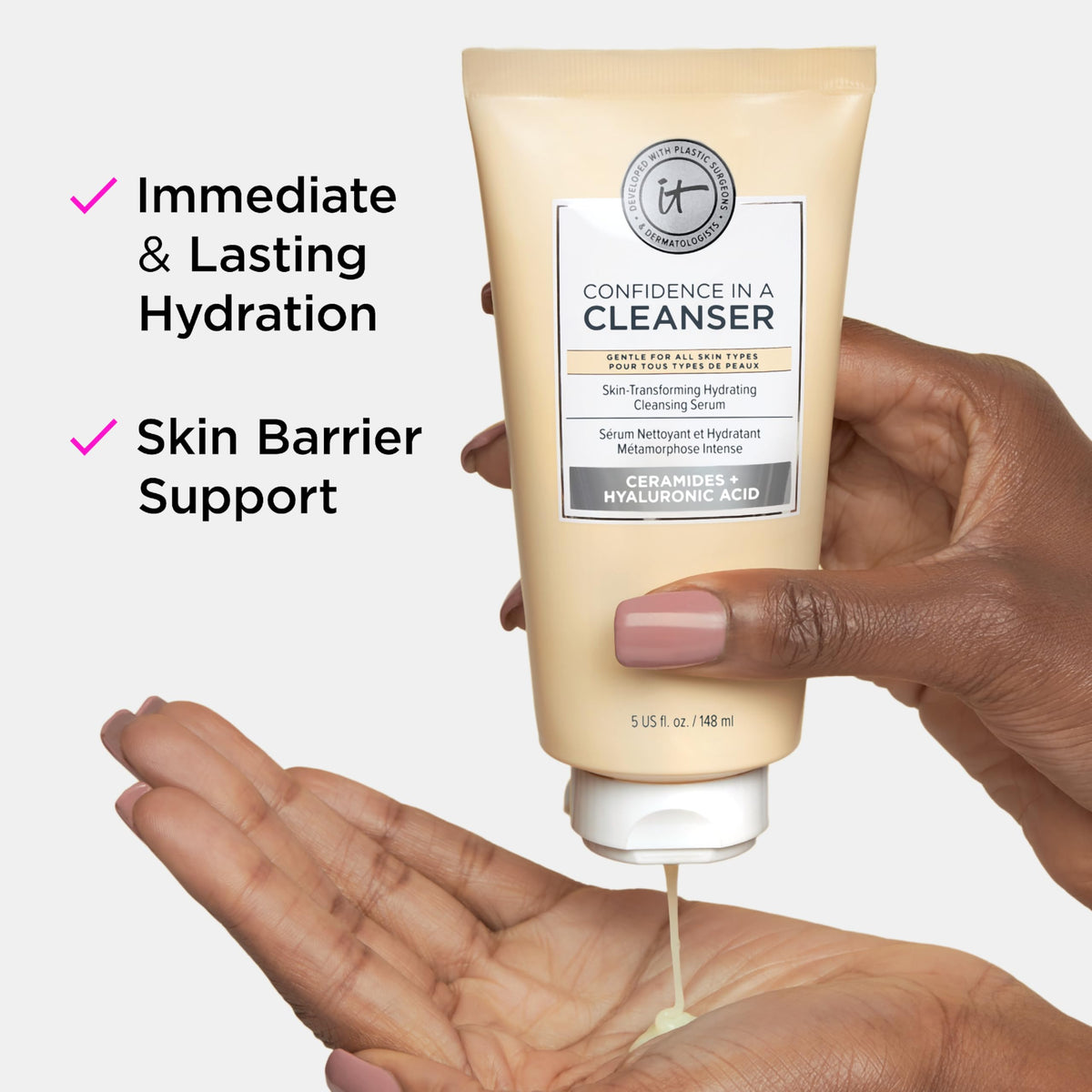 IT Cosmetics Confidence in a Cleanser - Hydrating Serum Face Wash (5 fl oz) IT Cosmetics