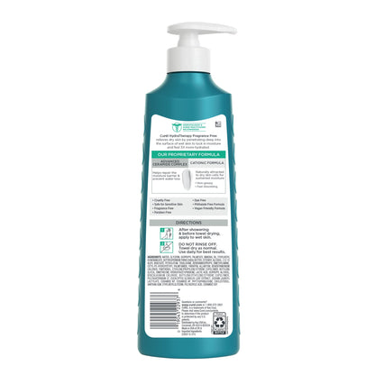 Curel Hydra Therapy In Shower Lotion, Itch Defense Body Moisturizer with Advanced Ceramide Complex, Vitamin E, & Oatmeal Extract, 12 Oz Curel