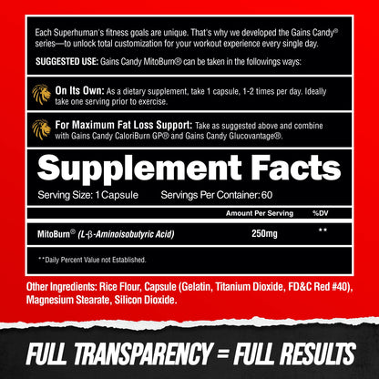 ALPHA LION Gains Candy, Pills that Support Weight Loss, Energy Supplements, 100% Natural Extract, Calorie Burning, Regulates Healthy Metabolism, 60 Capsules (Fat Loss - CaloriBurn®)