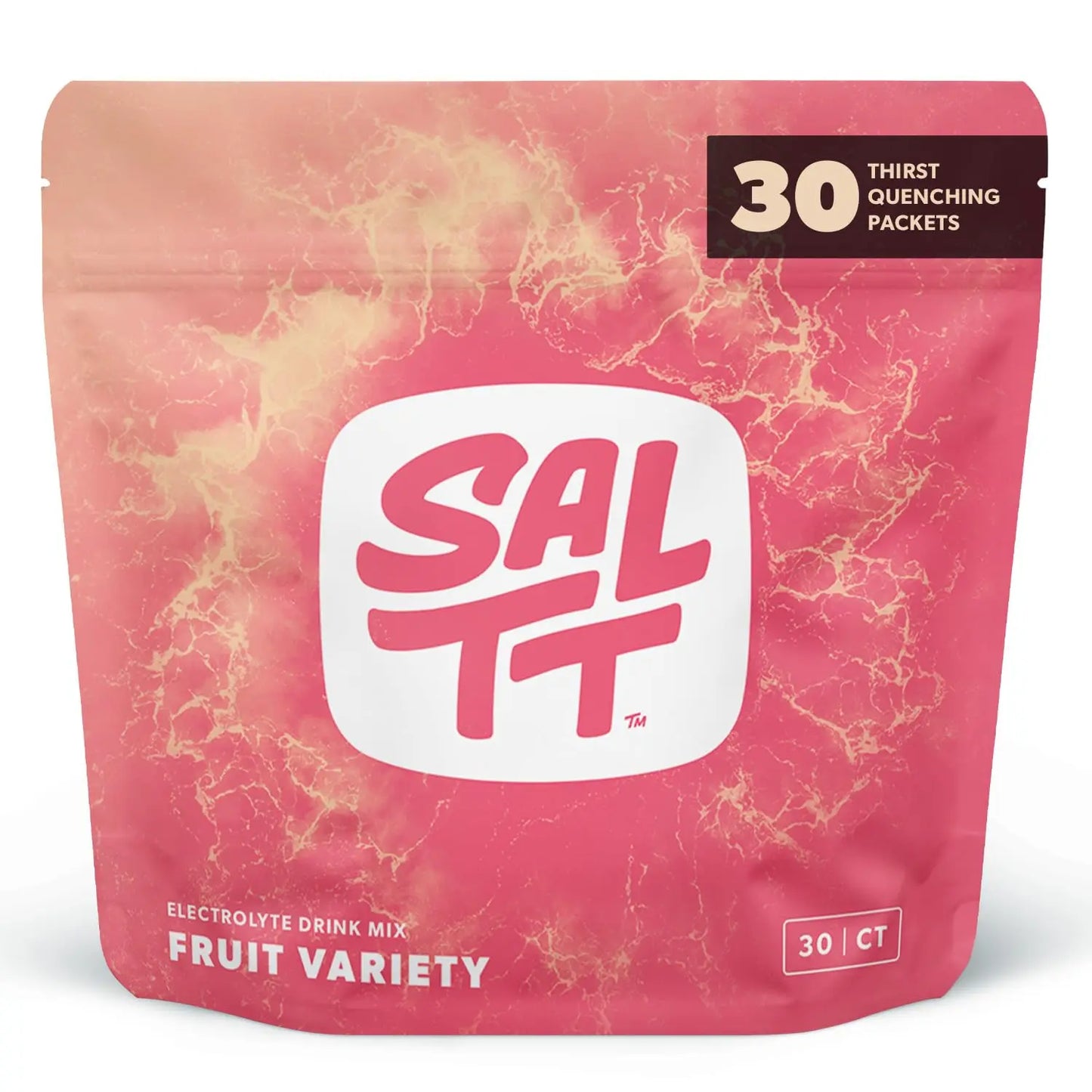 SALTT Electrolytes Powder Packets, Fruit Variety Pack (30 Packets) - Magnesium, Potassium, Sodium, Trace Minerals - Vegan, Sugar Free, Gluten Free - Travel Essentials - Made in USA Keto Chow