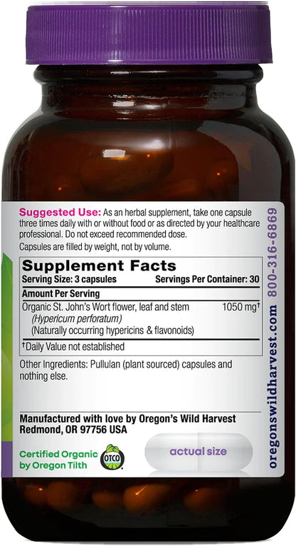 Oregon's Wild Harvest St John's Wort Supplement, 90 Count Gsupps Australia