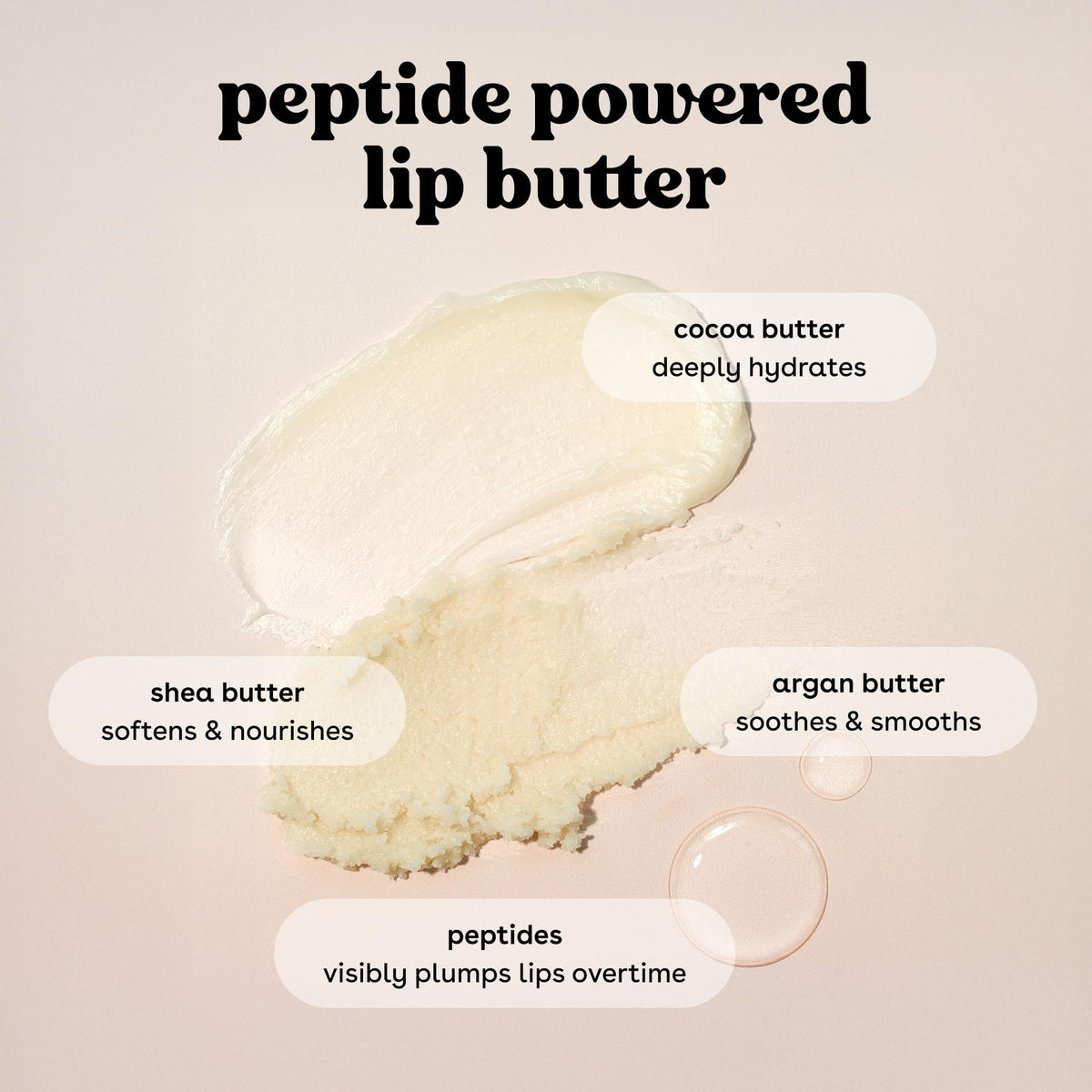 eos Vanilla Cashmere Plumping Peptides & Shea Butter Lip Butter, 0.35 oz eos