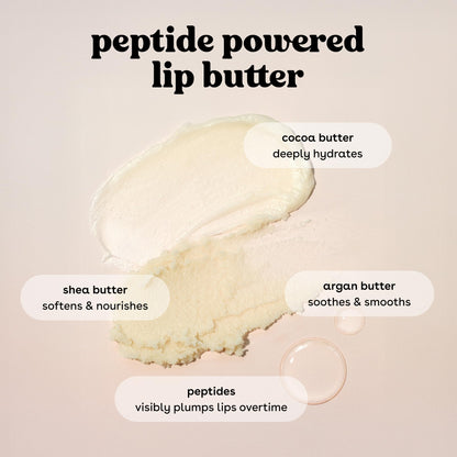 eos Vanilla Cashmere Plumping Peptides & Shea Butter Lip Butter, 0.35 oz eos