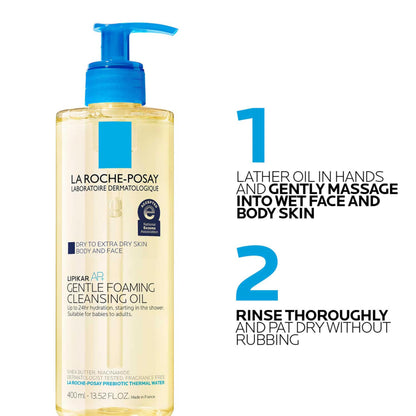 La Roche-Posay Lipikar AP+ Gentle Foaming Cleansing Oil, 13.52oz La Roche-Posay