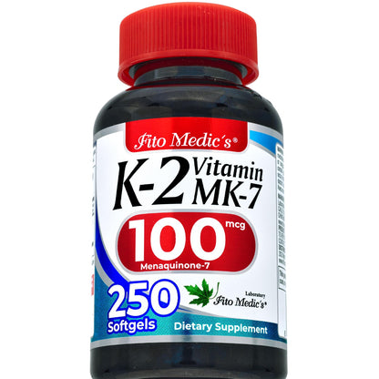 FITO MEDIC'S Lab | Vitamin k2 | k2 Vitamin Supplement | Vitamin k | 250 softgels | 100 mcg | FITO MEDIC'S