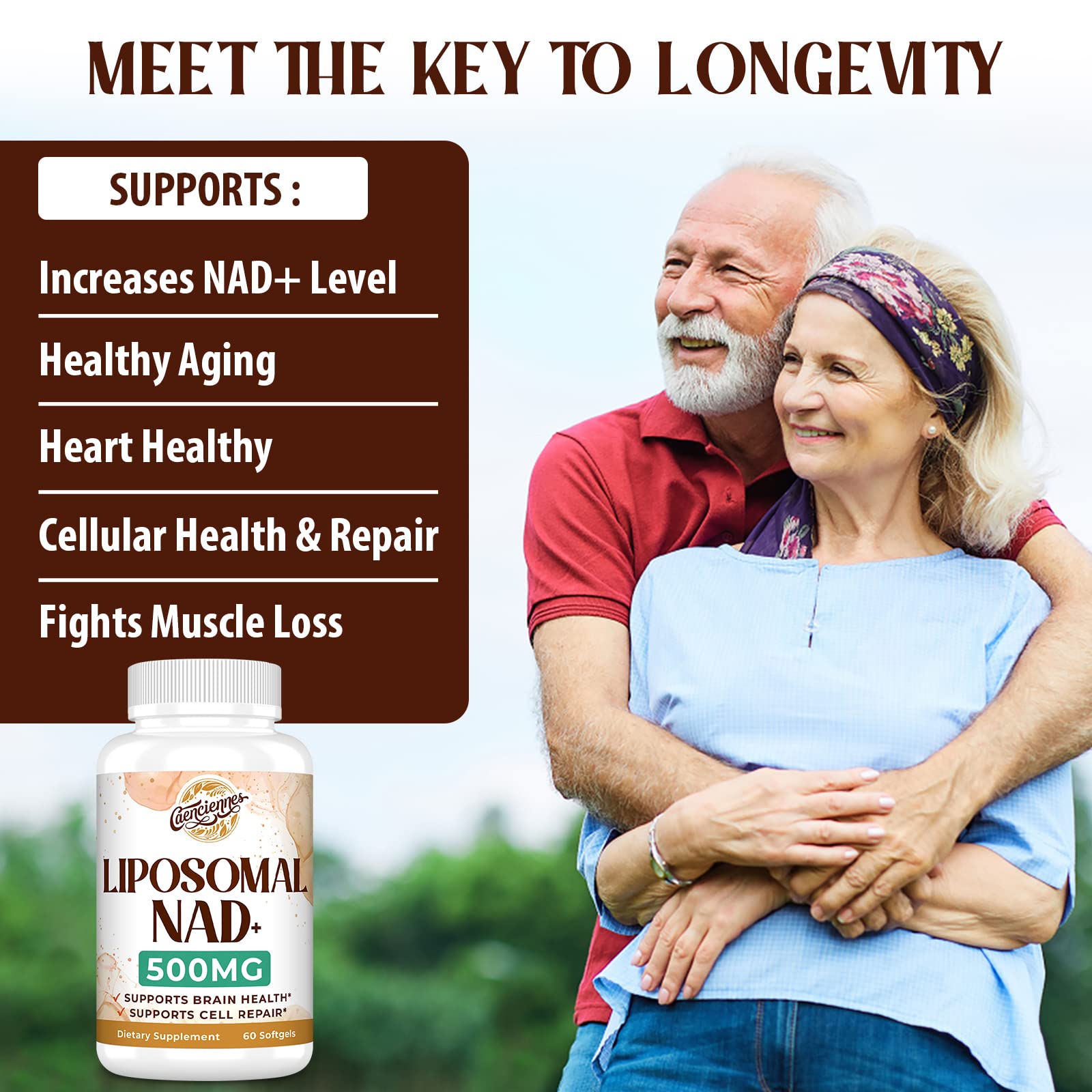 Caenciennes Liposomal NAD+ 500 MG Supplement, True NAD Plus Supplement, Superior Absorption, Boost NAD+ More Efficient Than Nicotinamide Riboside for Cellular Energy, Healthy Aging, 60 Serving Caenciennes buy australia supplements