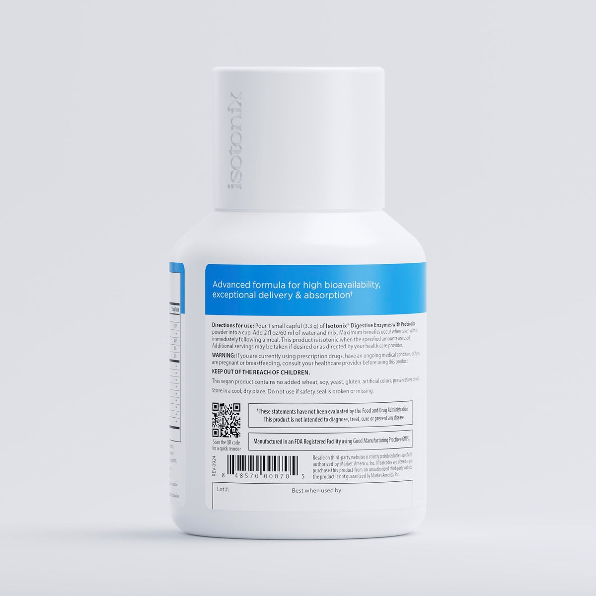 Isotonix® Digestive Enzymes with Probiotics | DigeZyme® Multi-Enzyme Complex & Lactospore® Bacillus Coagulans | Nutrient Absorption, Gut Balance & Digestive Health Isotonix