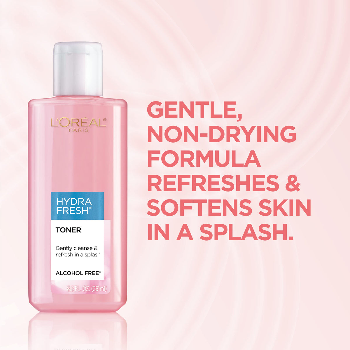L'Oreal Paris Skincare HydraFresh Toner Face Toner with Pro-Vitamin B5 for a Smoother, Brighter Complexion, 2 Count L'Oreal Paris