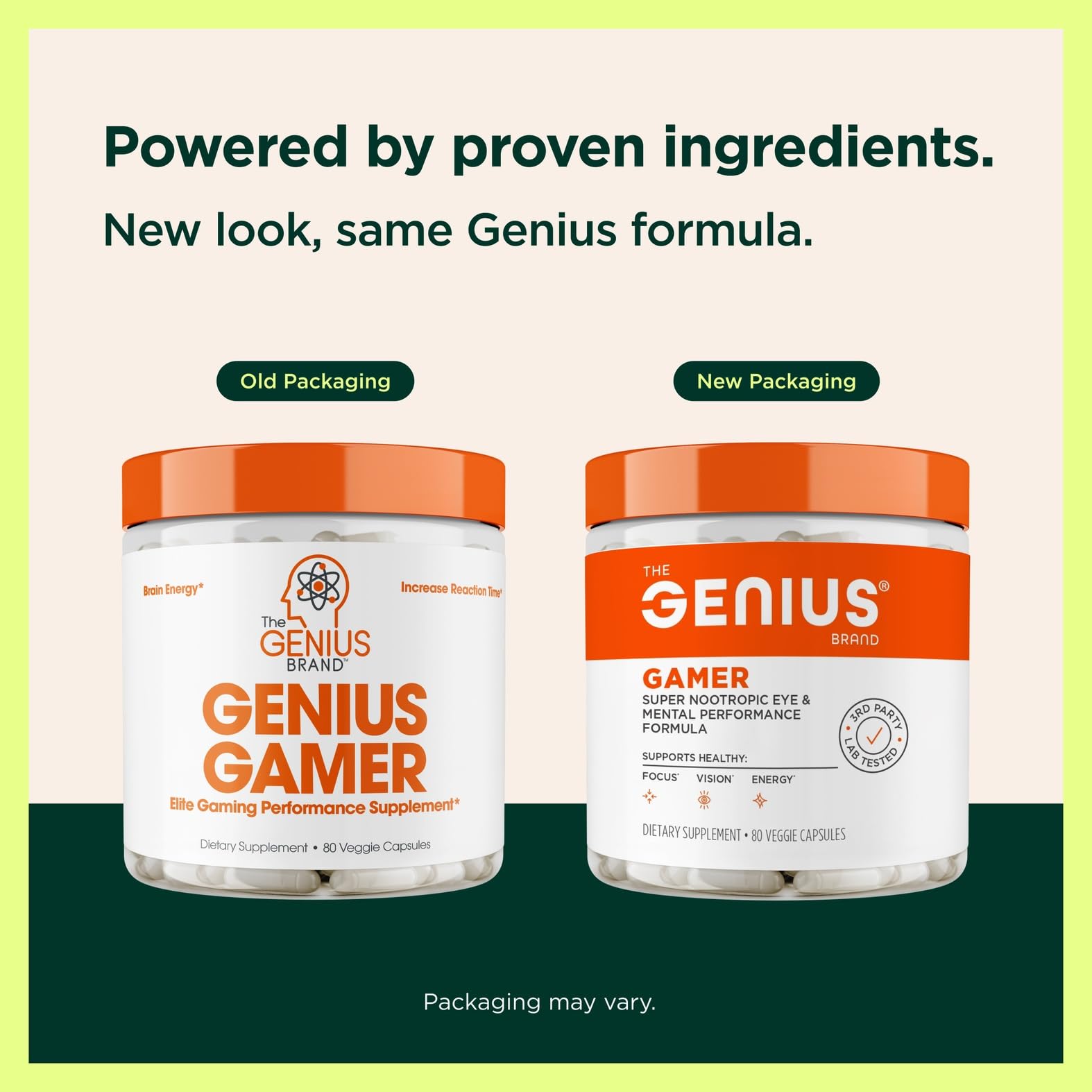 Genius Gamer, Gaming Focus Supplement, 80 Pills - Elite Nootropic Performance Booster - Boost Brain & Mental Clarity, Reaction Time & Concentration - Blue Light Support with Lutemax The Genius Brand buy australia supplements