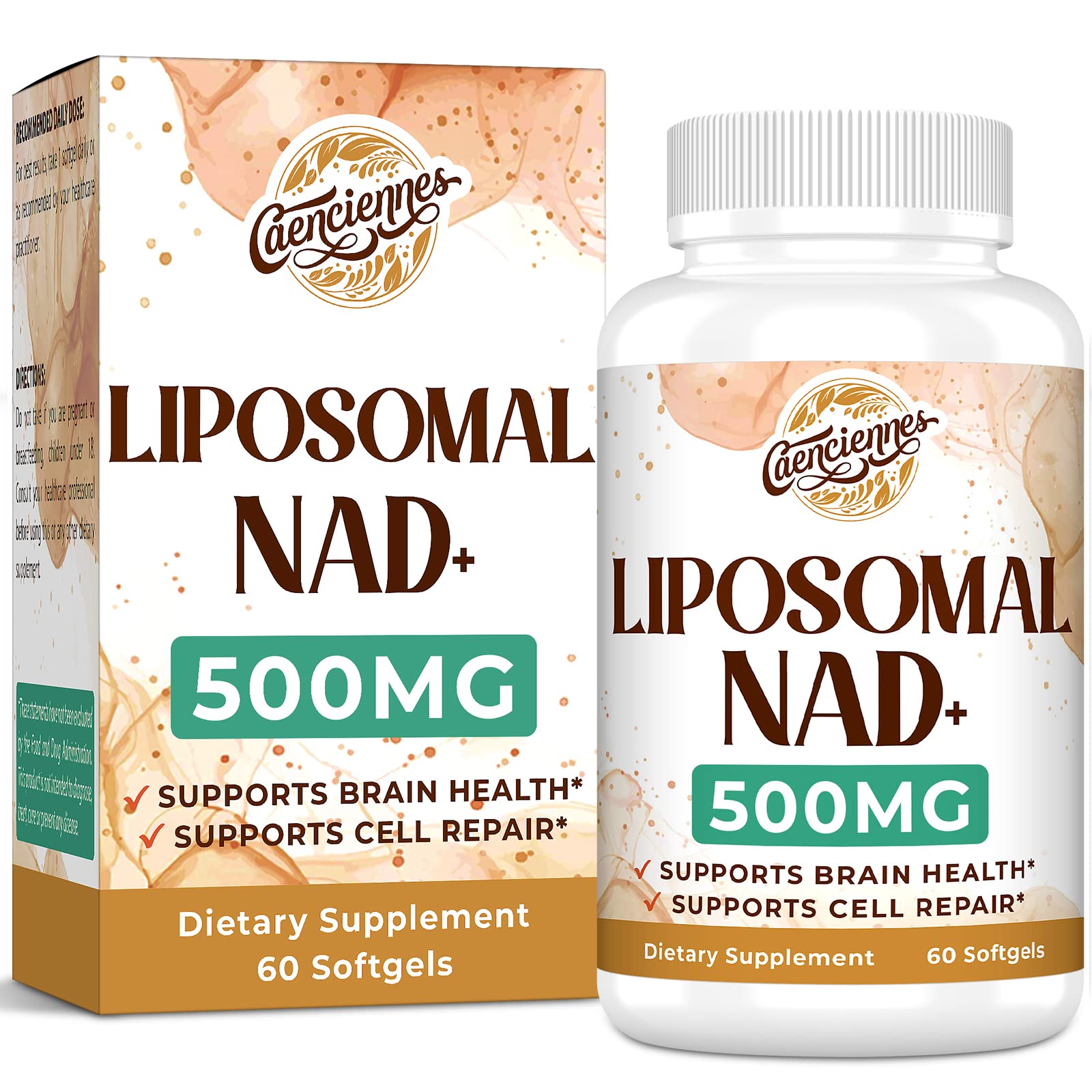 Caenciennes Liposomal NAD+ 500 MG Supplement, True NAD Plus Supplement, Superior Absorption, Boost NAD+ More Efficient Than Nicotinamide Riboside for Cellular Energy, Healthy Aging, 60 Serving Caenciennes buy australia supplements