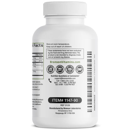 Bronson L-Lysine Defense Immune Support Complex 1500 MG L-Lysine Plus Olive Leaf, Garlic, Vitamin C and Zinc Bronson