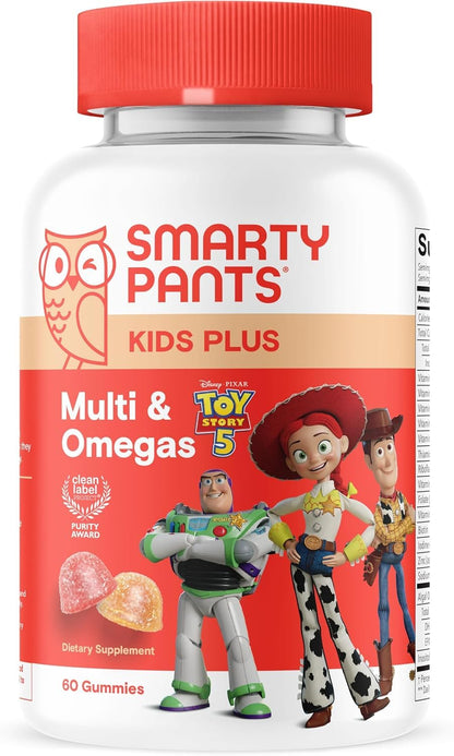 SmartyPants Kids Multivitamin Gummies with Omega 3 DHA/EPA, Vitamins D3, C, B12, B6, A, K, and Zinc, Gluten Free, Clean Label, Three Fruit Flavors, 60 Gummies (30 Day Supply) Gsupps Australia