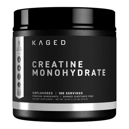 Kaged Creatine Monohydrate Micronized Powder | Unflavored | Muscle Building & Recovery | 5000 mg Per Serving | Vegan, Gluten Free, Easily Digestible Kaged