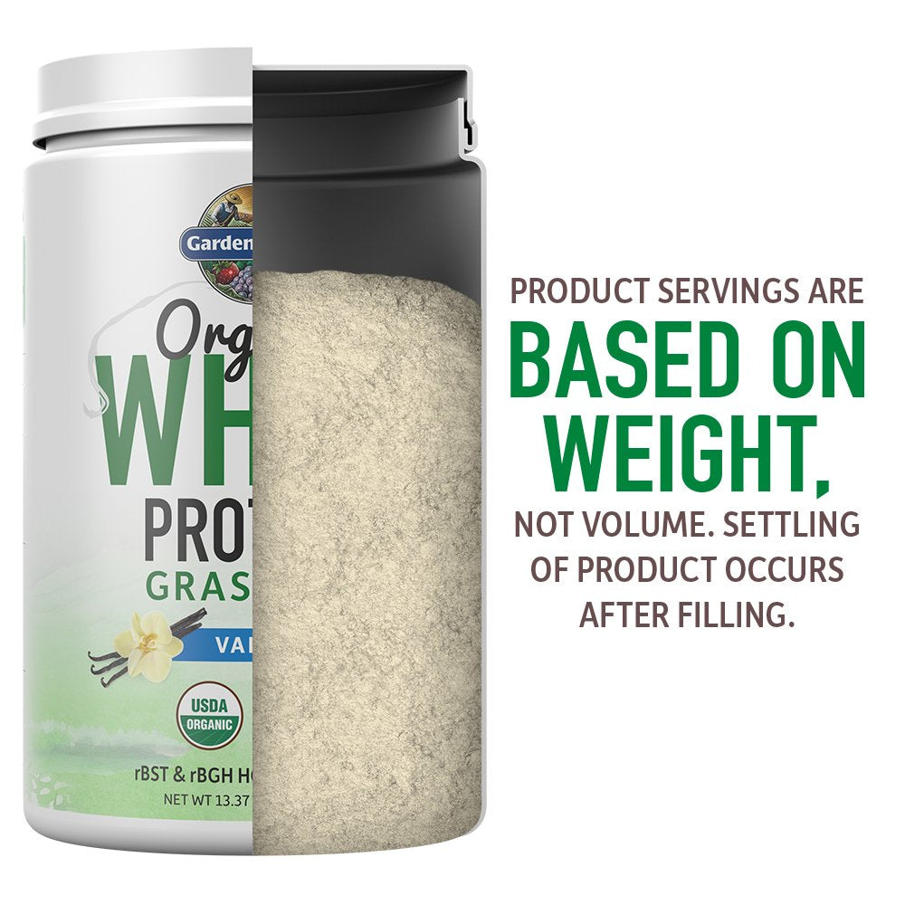 Garden of Life Grass Fed Whey Protein Powder Vanilla - 21g Protein for Women & Men + Probiotics - 12 Servings - Gluten Free, Non GMO, Kosher, Humane, RBST & rBGH Hormone Free Garden of Life buy australia supplements