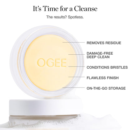Ogee Brush Wash Bar - Gentle Makeup Brush Cleanser, Organic & Made in USA Ogee