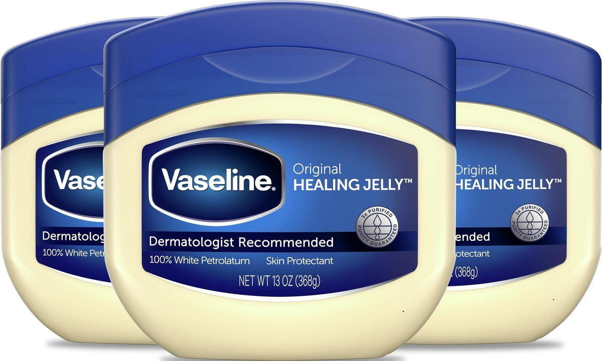 Vaseline Original Petroleum Healing Jelly for Dry Cracked Skin 13oz 3ct Vaseline
