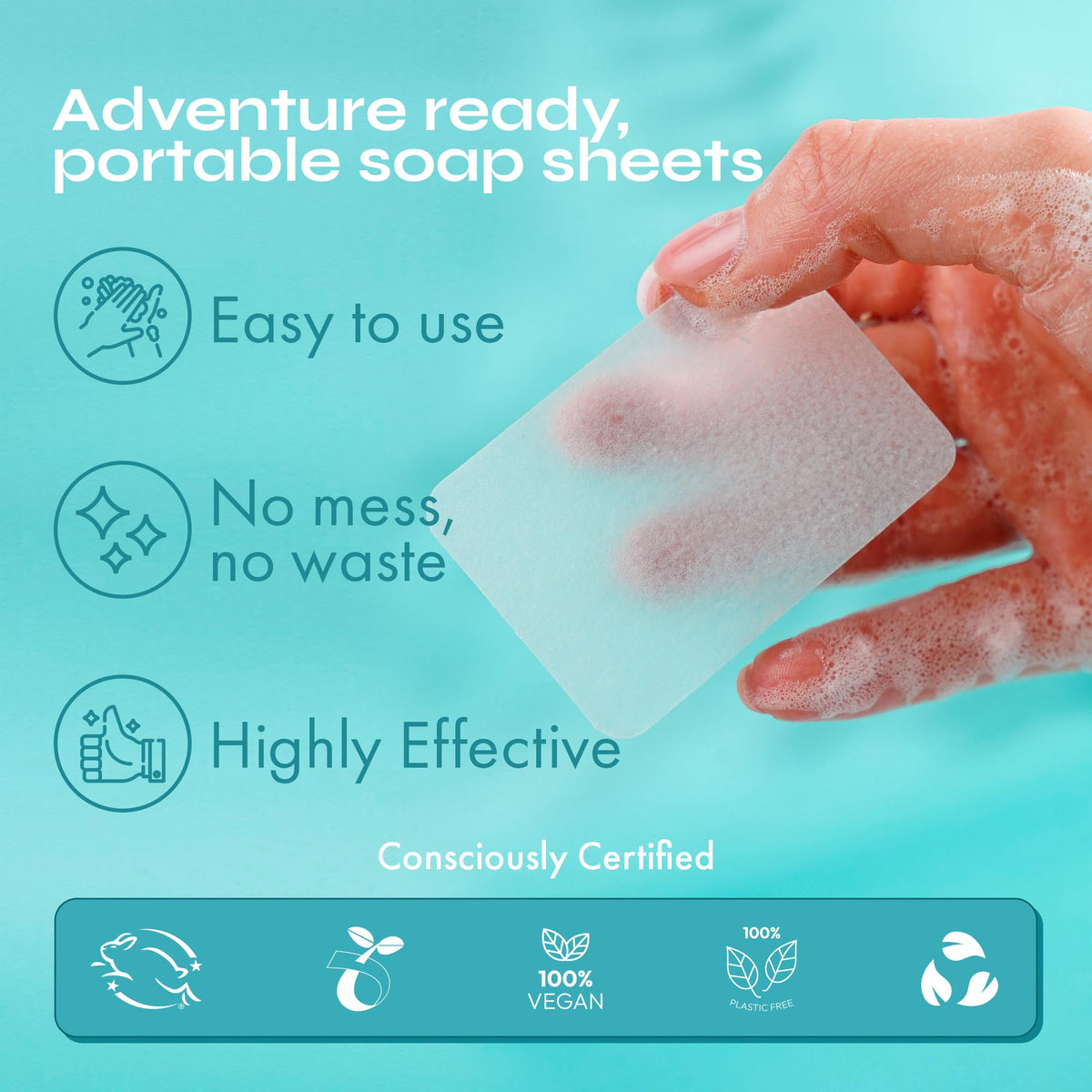 FOMIN Paper Soap Sheets for Hand Washing - 300 Variety Travel Soap Sheets FOMIN