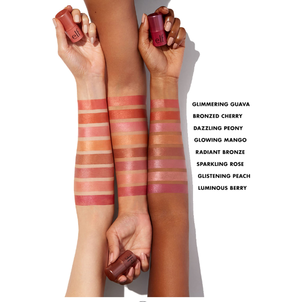 e.l.f. Monochromatic Multi Stick, Travel-Sized Luxuriously Creamy & Blendable Color, For Eyes, Lips & Cheeks, Vegan & Cruelty-Free, Dazzling Peony, 0.17 Oz e.l.f.