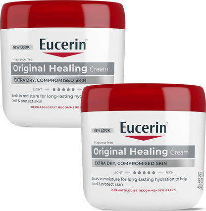 Eucerin Original Healing Cream, Emollient Enriched, 2 x 16 OZ Eucerin