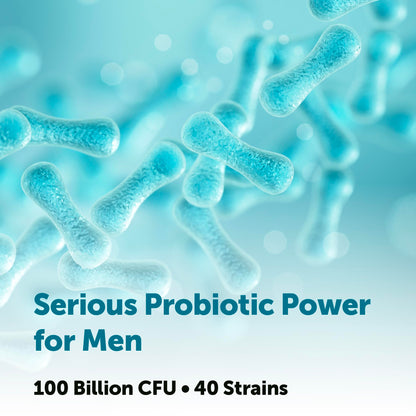 Micro Ingredients Probiotics for Men 100 Billion CFU, 40 Strains, 120 Vegetarian Capsules | Pre, Probiotics, Postbiotics & Enzymes | Pre, Probiotics, Enzymes, Saw Palmetto, Pumpkin Seed & Lycopene Micro Ingredients