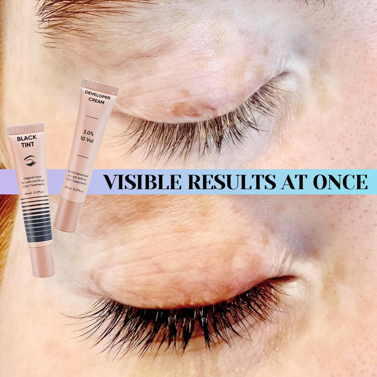 Lomansa Lash Color Kit, Black Eyelash Color Kit with Natural Results, 8 ml Lomansa