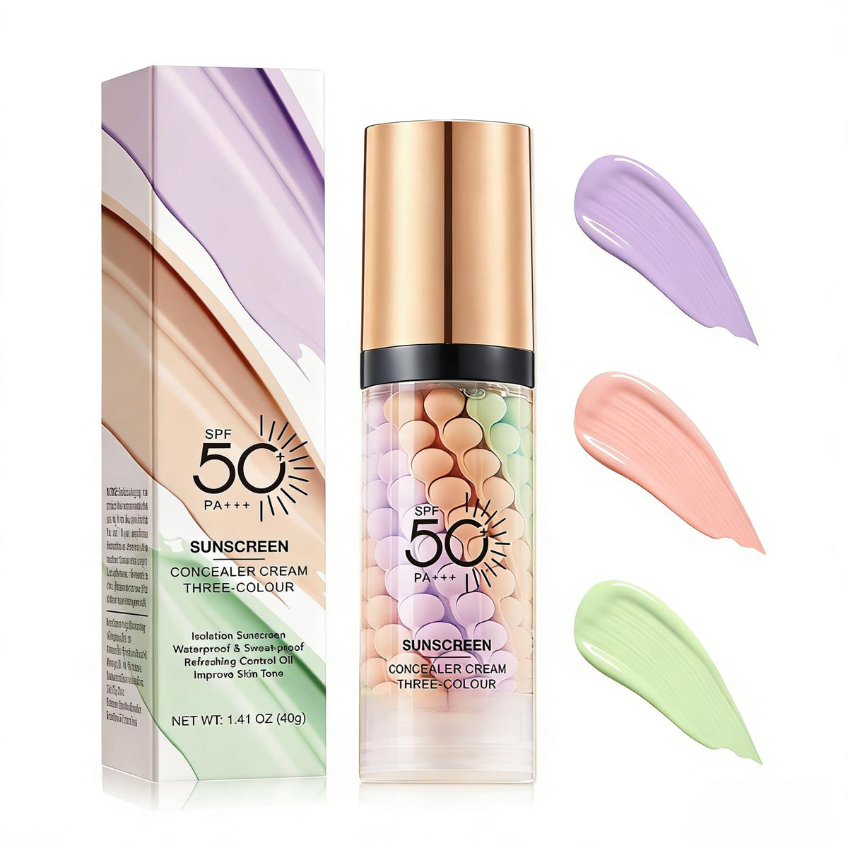 3 In 1 Primer for Face Before Makeup, SPF 50+, Sunscreen Isolation Cream Sulily