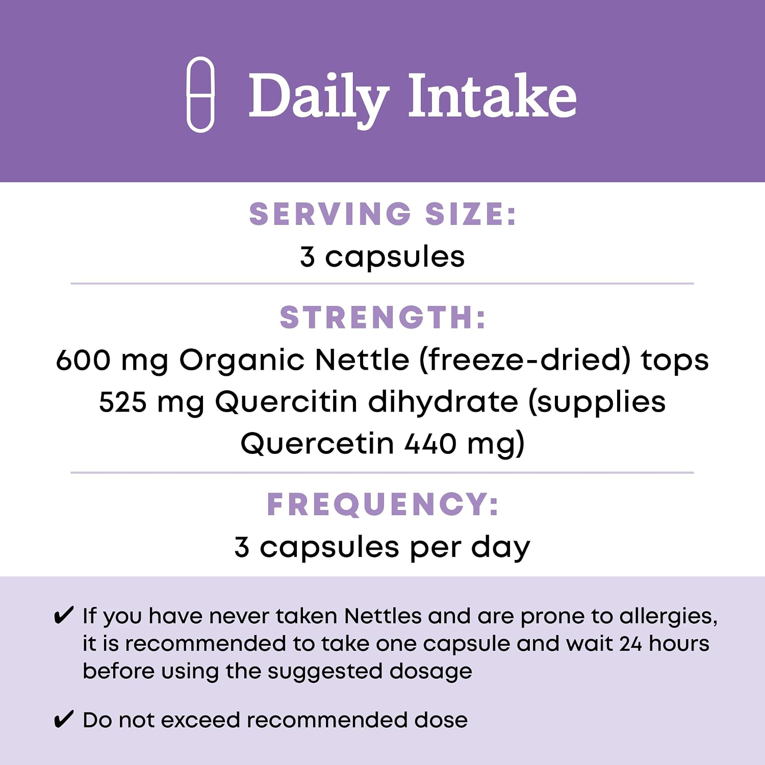 Oregon's Wild Harvest Nettle Quercetin Capsules, Non-GMO Organic Herbal Supplements, 60 Count Gsupps Australia