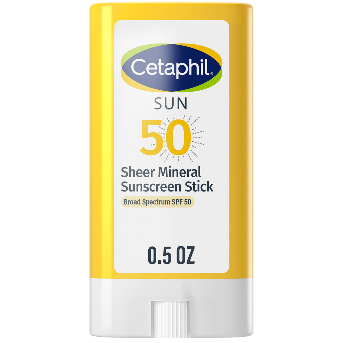 Cetaphil Sheer Mineral Sunscreen Stick, Face & Body, SPF 50, 0.5oz Cetaphil