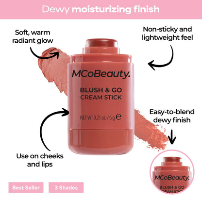 MCoBeauty Blush & Go Cream Stick - Warm Terracotta MCoBeauty