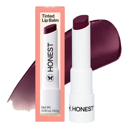 Honest Beauty Tinted Lip Balm, Cruelty-Free, Vegan, Moisturizing, Plum Drop Honest Beauty