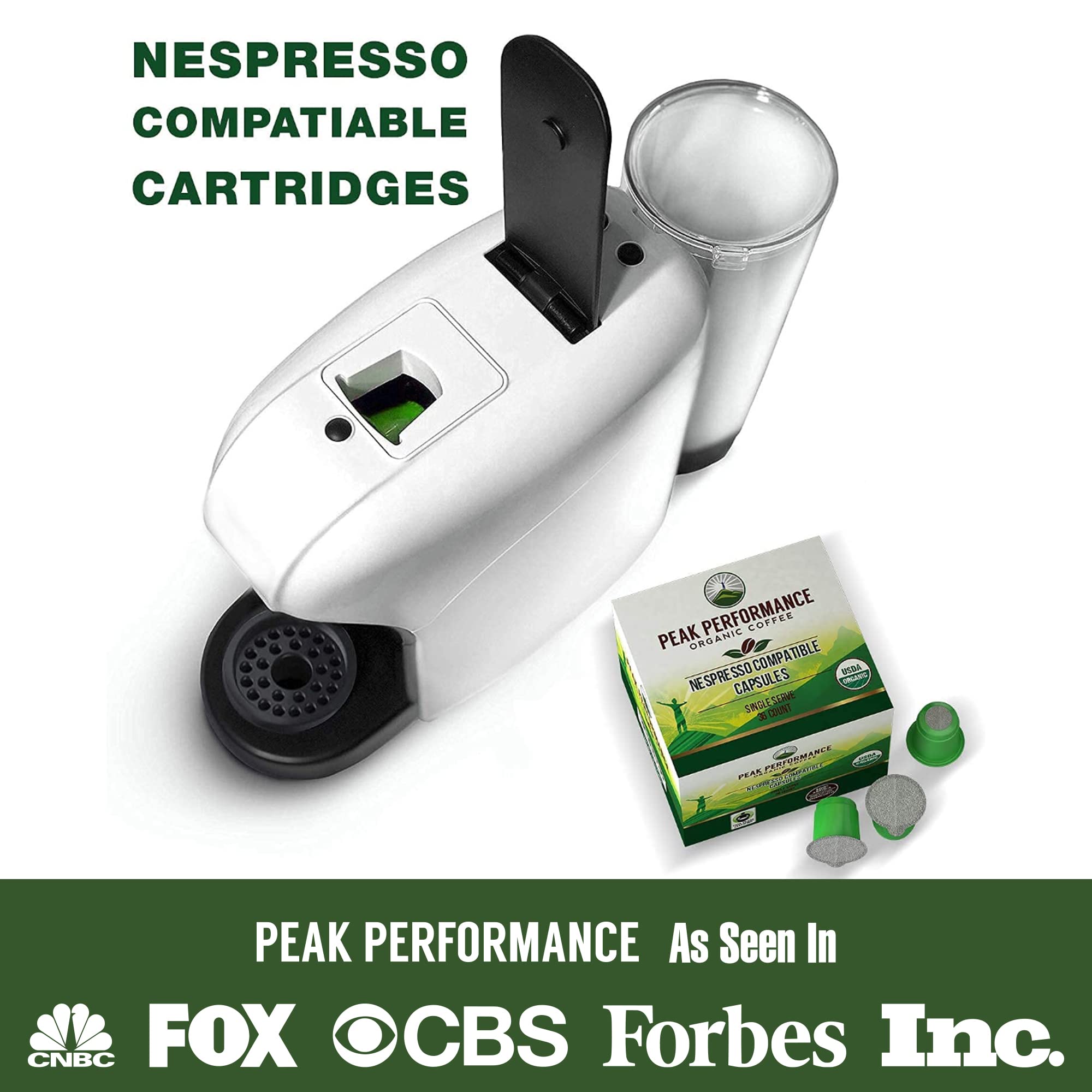 Peak Performance Organic Capsules for Nespresso Machines - Fair Trade, Low Acid, Organic Espresso Coffee Pods (36 Count) Compatible with All Nespresso Capsule Brewers - Medium Roast Single Serve Pod Peak Performance buy australia supplements