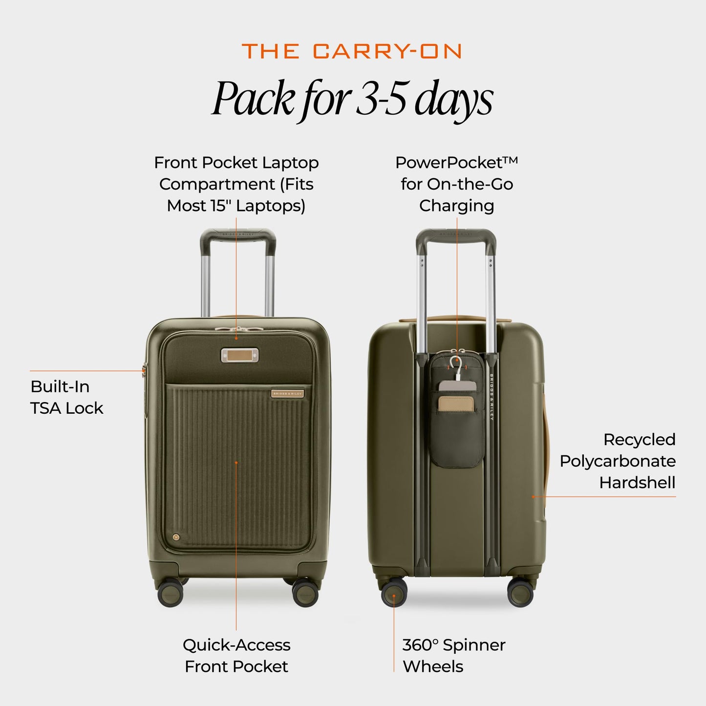 Briggs & Riley Sympatico Essential 22 Inch Carry-On Front Pocket, Navy Gsupps Australia