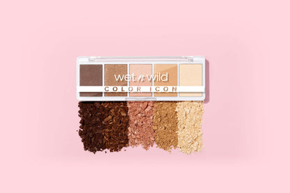 wet n wild Color Icon Eyeshadow Makeup 5 Pan Palette, Matte, Shimmer, Metallic, Long Wearing, Rich Buttery Pigment, Cruelty Free - Walking On Eggshells wet n wild