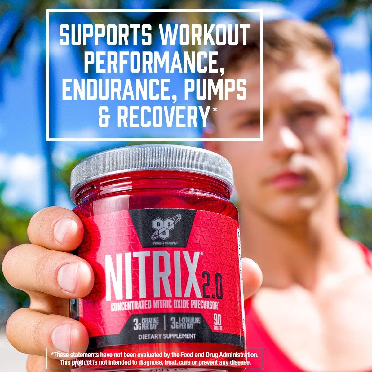 BSN NITRIX 2.0, Workout Supplement, Nitric Oxide Precursors, 3g Creatine, 3g L Citrulline, L-Citrulline, Supports Workout Performance, Pumps, Muscle Recovery BSN