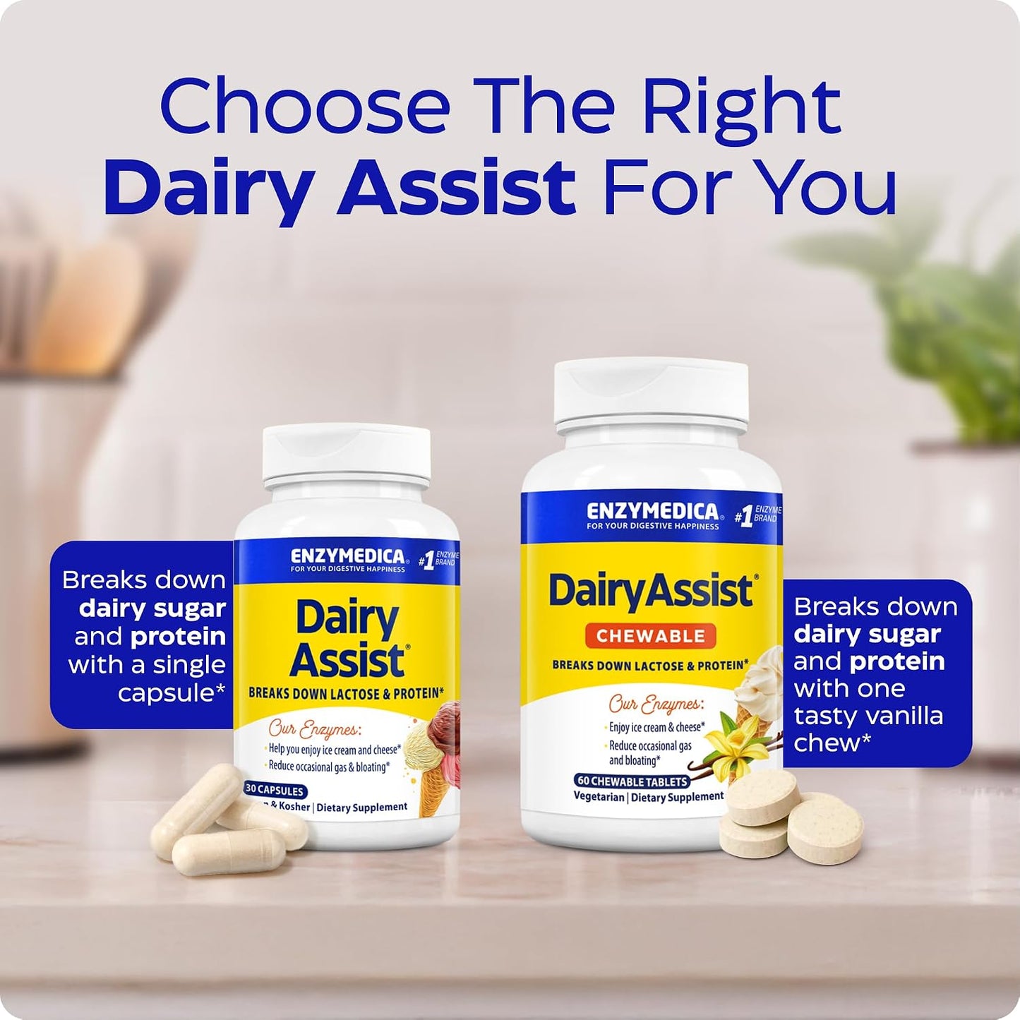 Enzymedica DairyAssist, Support for Milk & Dairy Digestion, 30 Caps Gsupps Australia