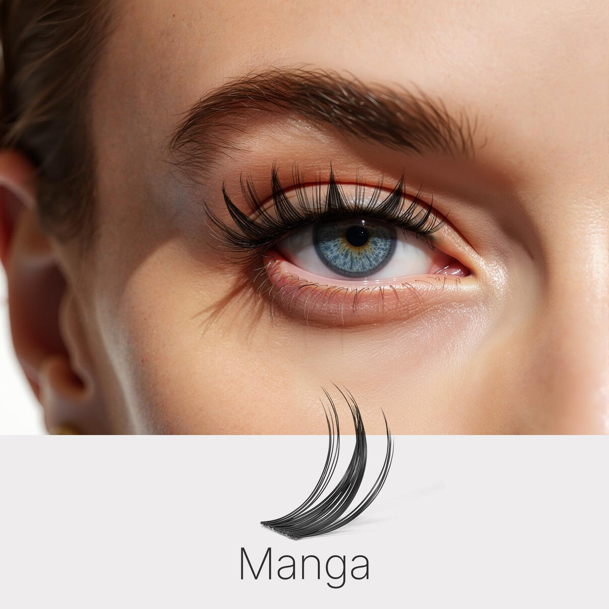 VEYESBEAUTY Manga Lash Clusters Eyelash Extensions Thin & Invisible Band VEYESBEAUTY