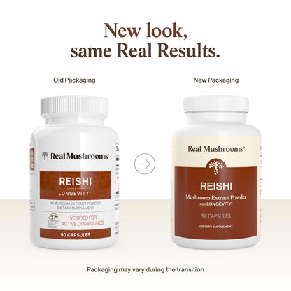 Real Mushrooms Reishi Mushroom Capsules - Handpicked Organic Mushroom Extracts Real Mushrooms