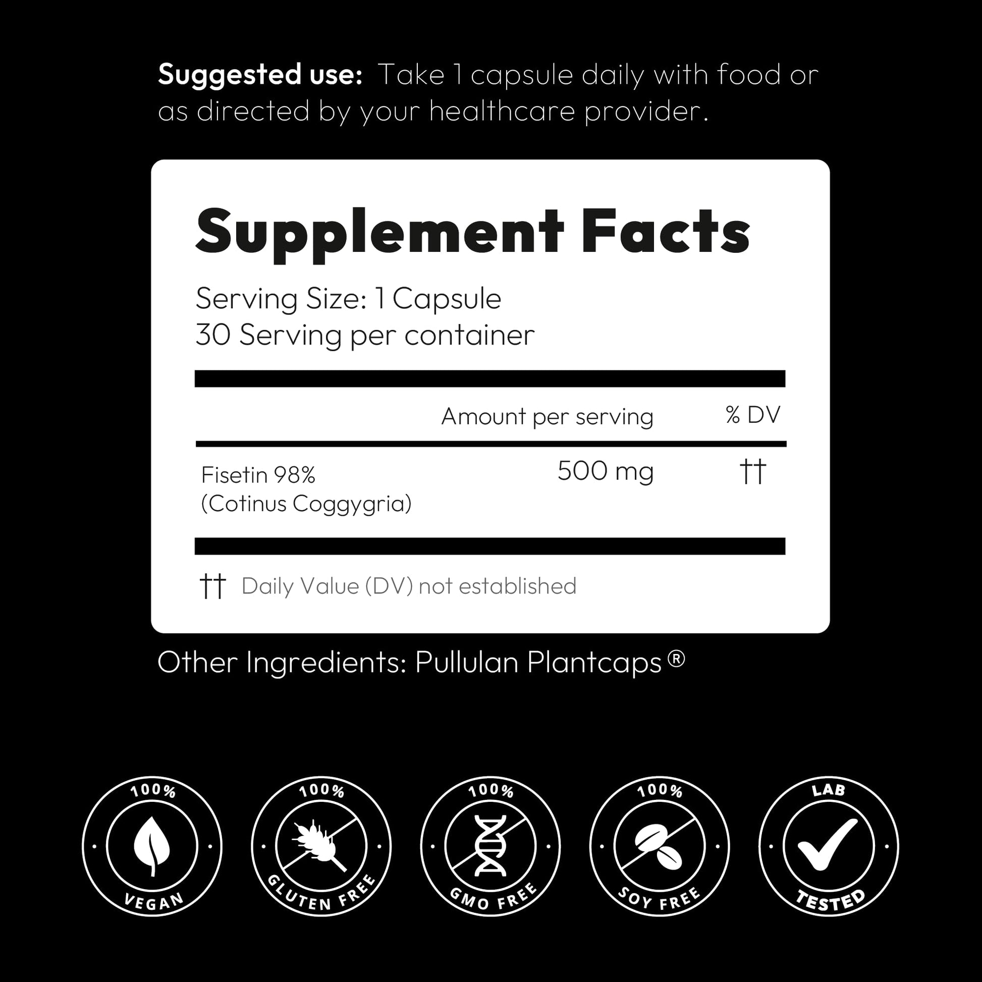 BGM Fisetin 500mg Supplement | Smoke Tree Extract (Cotinus coggygria) | 98% Pure Senolytic Antioxidant | Vegan Capsules | Supports Brain Health & Healthy Aging BGM Better Goods, Better You buy australia supplements
