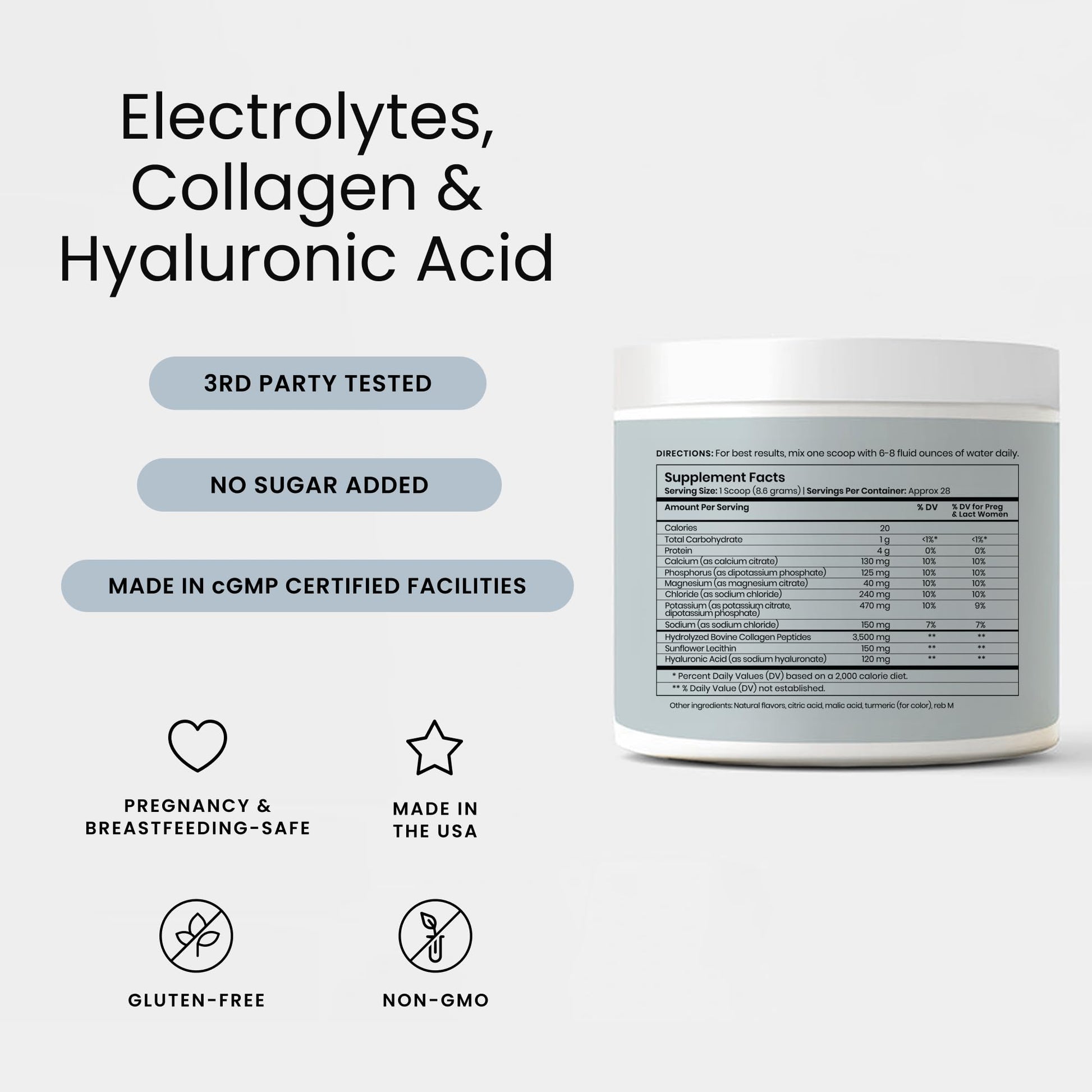 Perelel Hydration Powder, Electrolyte Supplement with Collagen & Hyaluronic Acid, Mango Lemonade Flavor, Soy & Gluten Free, Non GMO, No Added Sugar, 28 Servings Perelel buy australia supplements