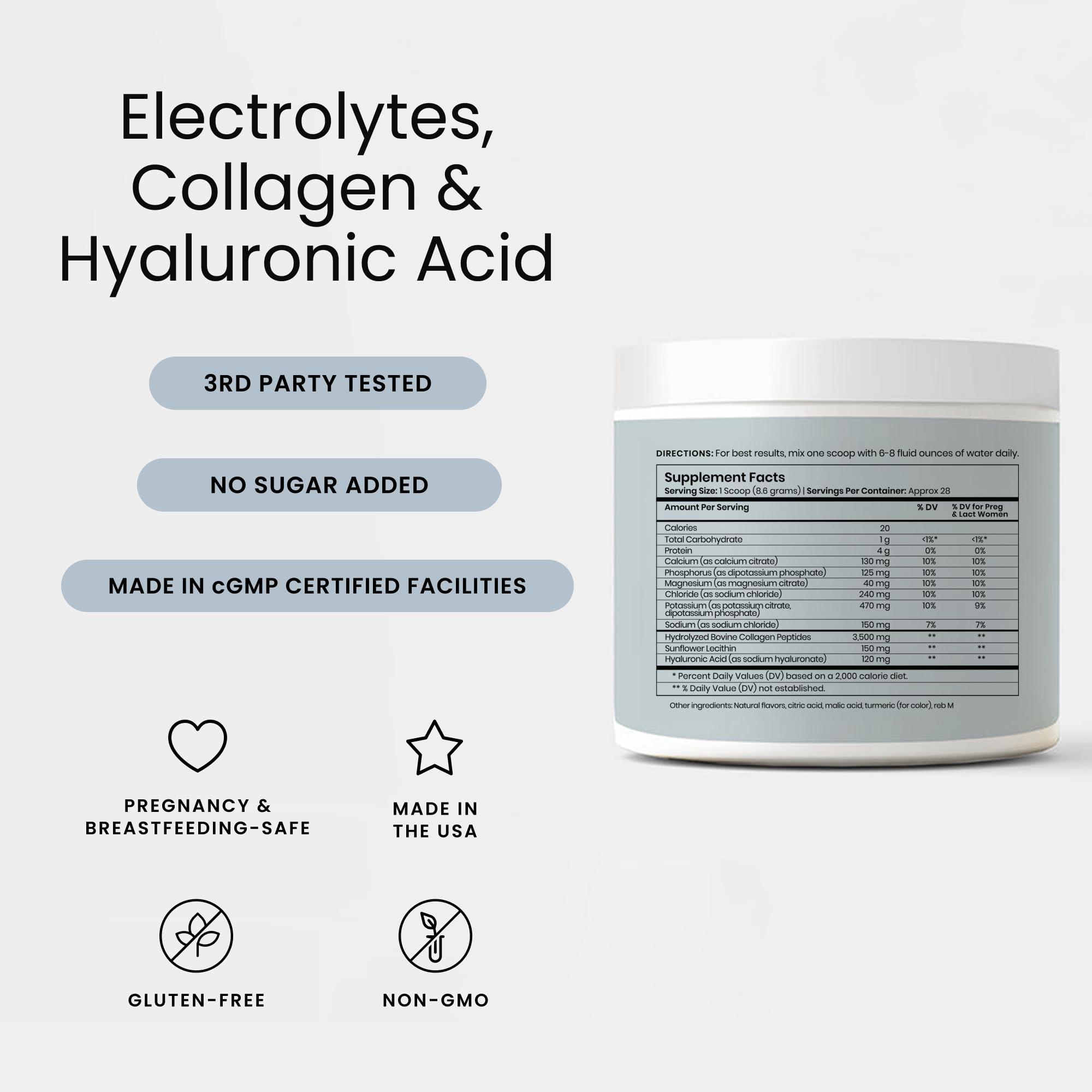 Perelel Hydration Powder, Electrolyte Supplement with Collagen & Hyaluronic Acid, Mango Lemonade Flavor, Soy & Gluten Free, Non GMO, No Added Sugar, 28 Servings Perelel buy australia supplements