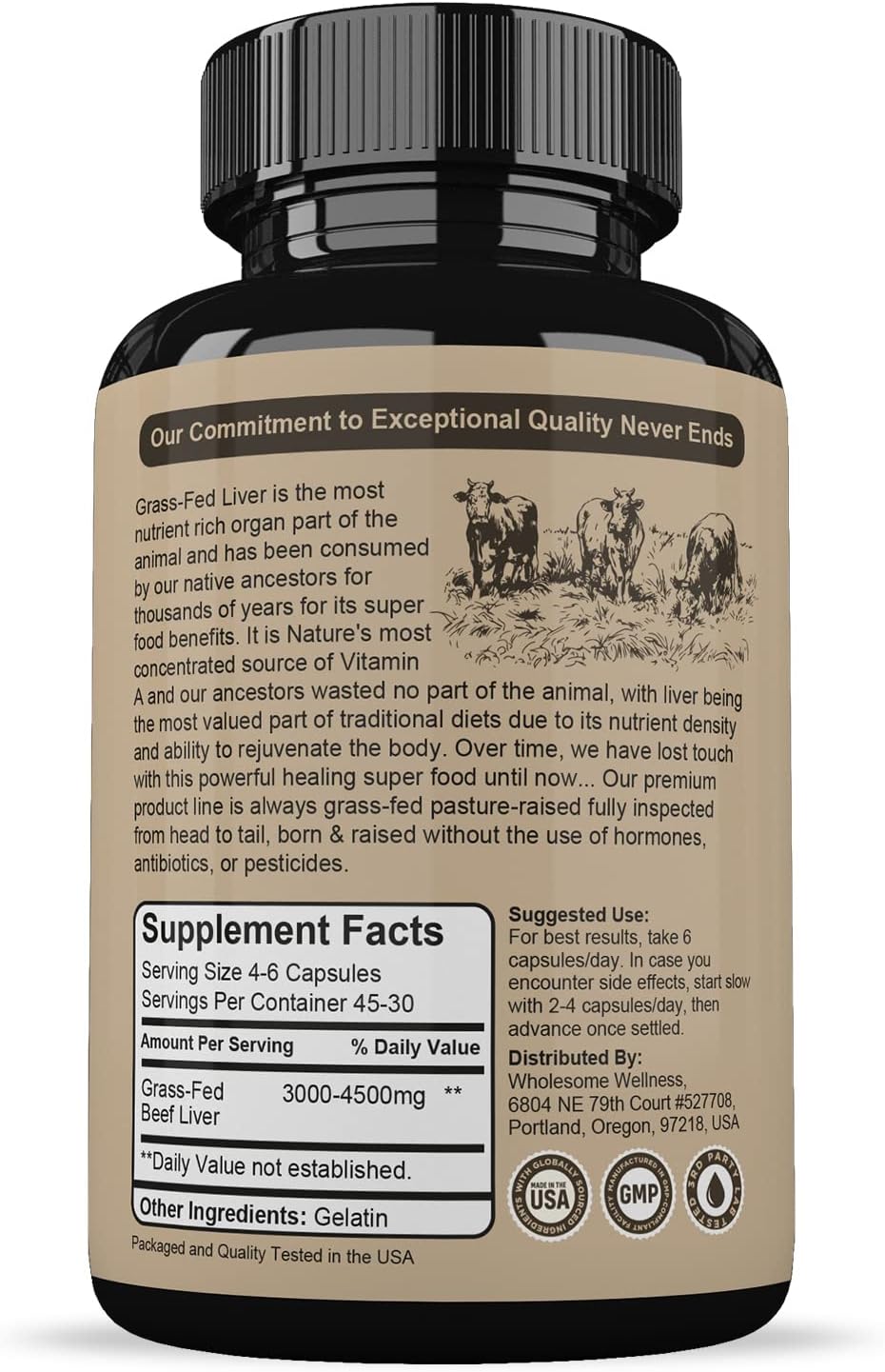 Wholesome Wellness Digestive Enzymes 1000MG Plus Prebiotics & Probiotics + Grass Fed Desiccated Beef Liver Capsules Bundle Gsupps Australia