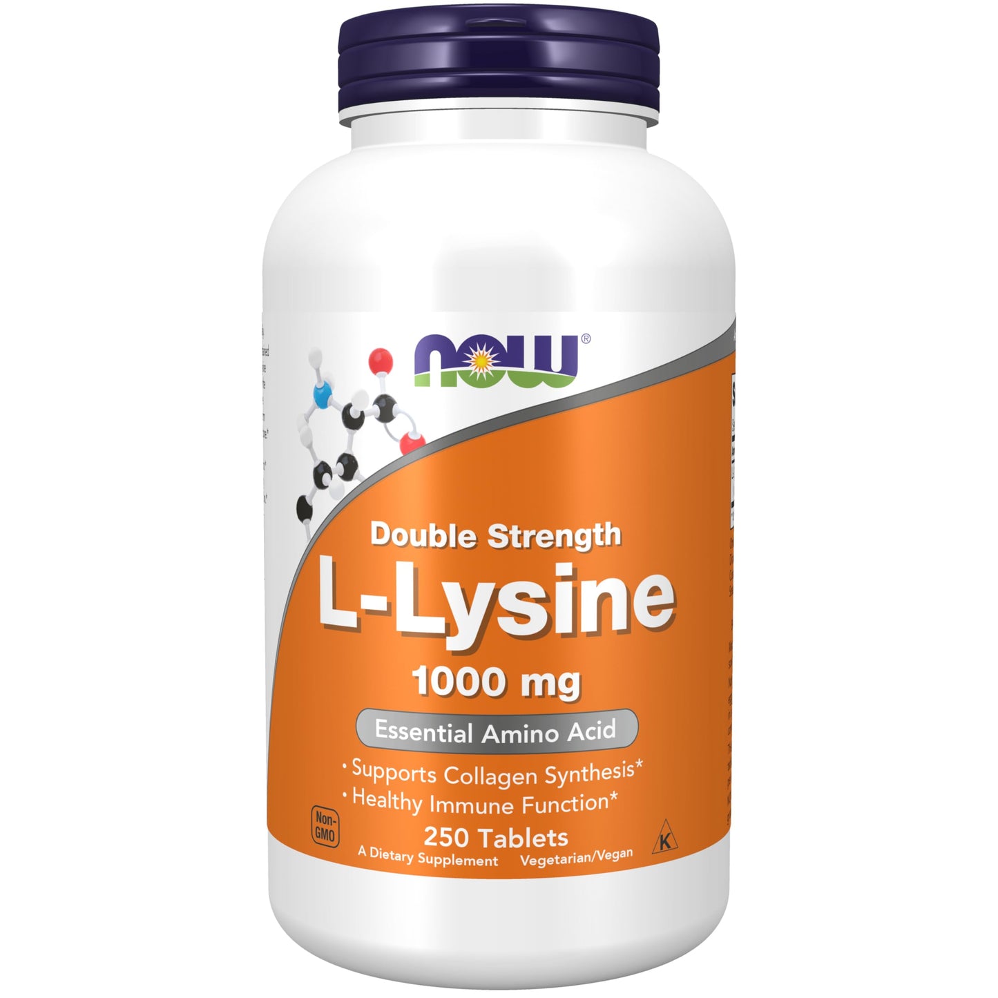 NOW Foods Supplements, (L-Lysine Hydrochloride) 1,000 mg, Double Strength, Amino Acid, 100 Tablets Gsupps Australia